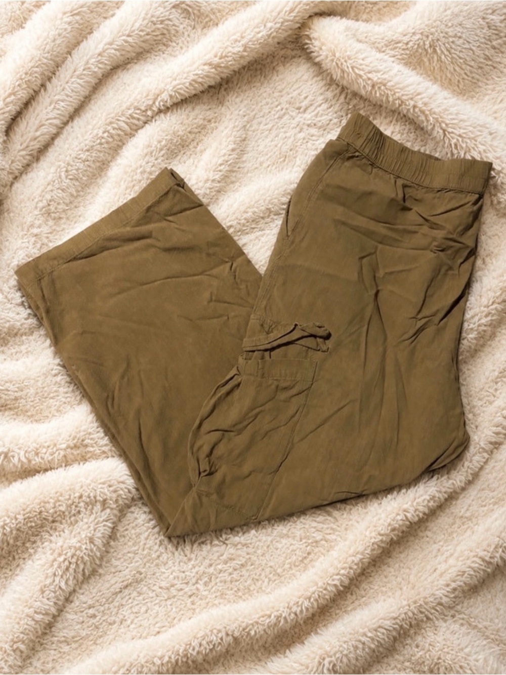 Women's Olive Cargo Lounge Pants